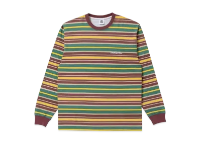 BlackEyePatch ROYAL SCRIPT BORDERED L/S TEE "Mauve/Green"