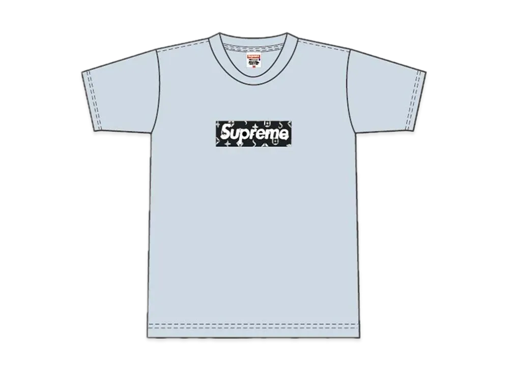 Supreme Vuitton Box Logo Tee "Light Blue"