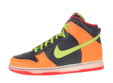 ナイキ ダンク ハイ "ブラック/ブライト カクタス オレンジ"