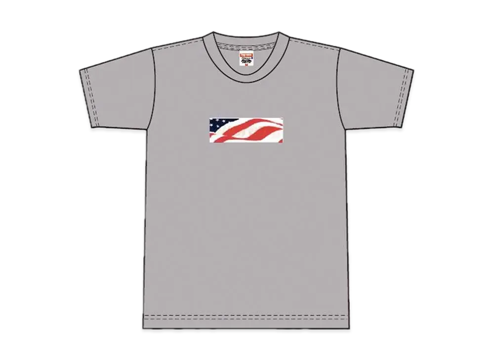 Supreme Patriot Box Logo Tee "Heather Grey"