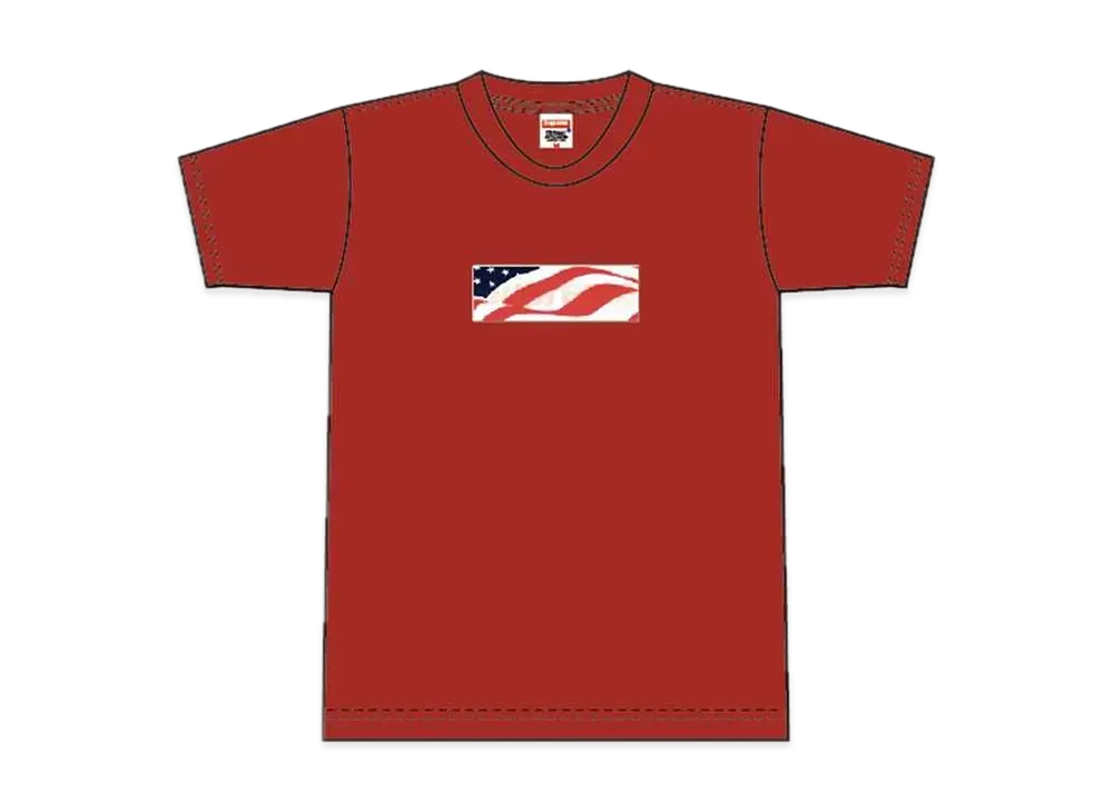 Supreme Patriot Box Logo Tee "Red"