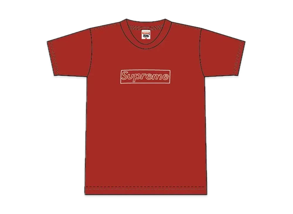 Supreme 2002 Kaws Box Logo Tee "Red"