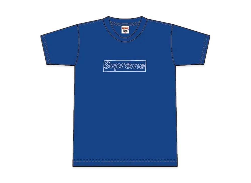 Supreme 2002 Kaws Box Logo Tee "Blue"