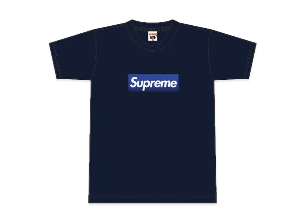 Supreme Holographic Box Logo Tee "Navy"