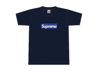 Supreme Holographic Box Logo Tee "Navy"