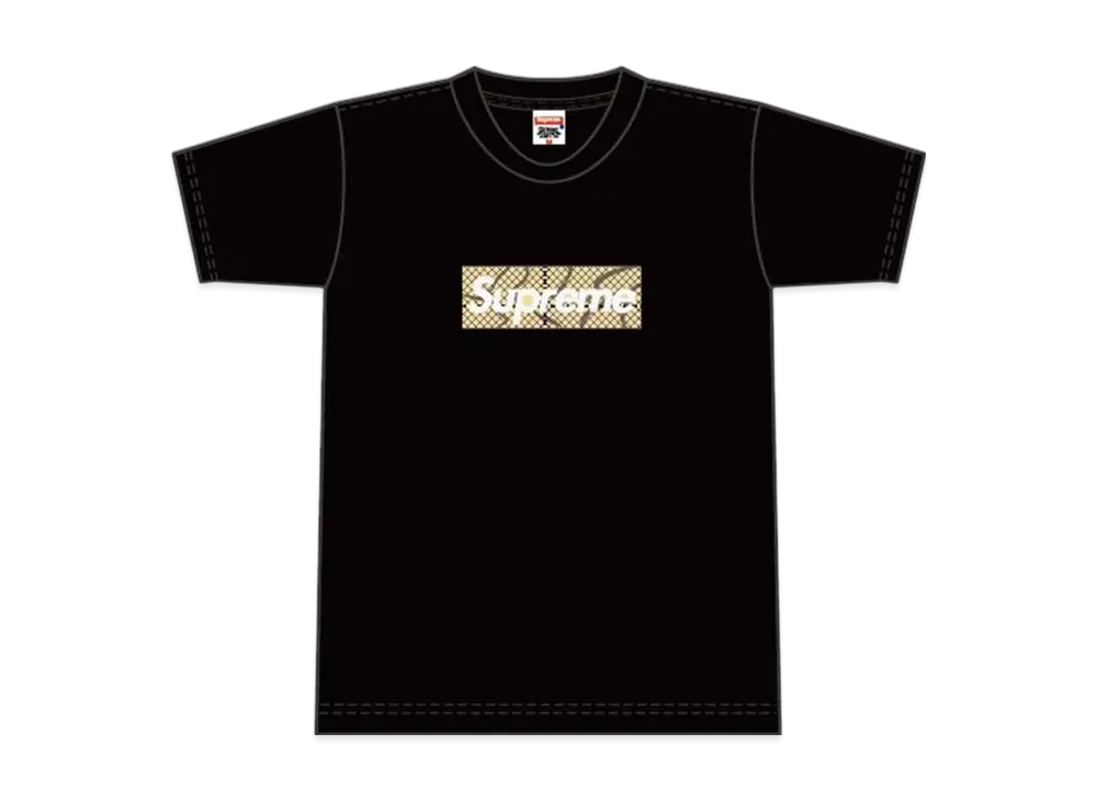 シュプリーム スネーク スキン ボックス ロゴ Tシャツ "ブラック"