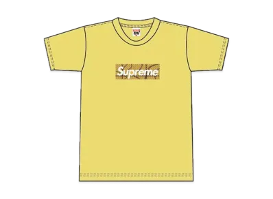 Supreme Snake Skin Box Logo Tee "Yellow"