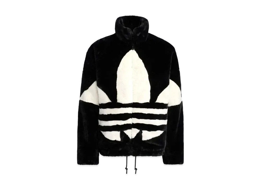 ADIDAS FAKE FUR JACKET "Black/Chalk White"