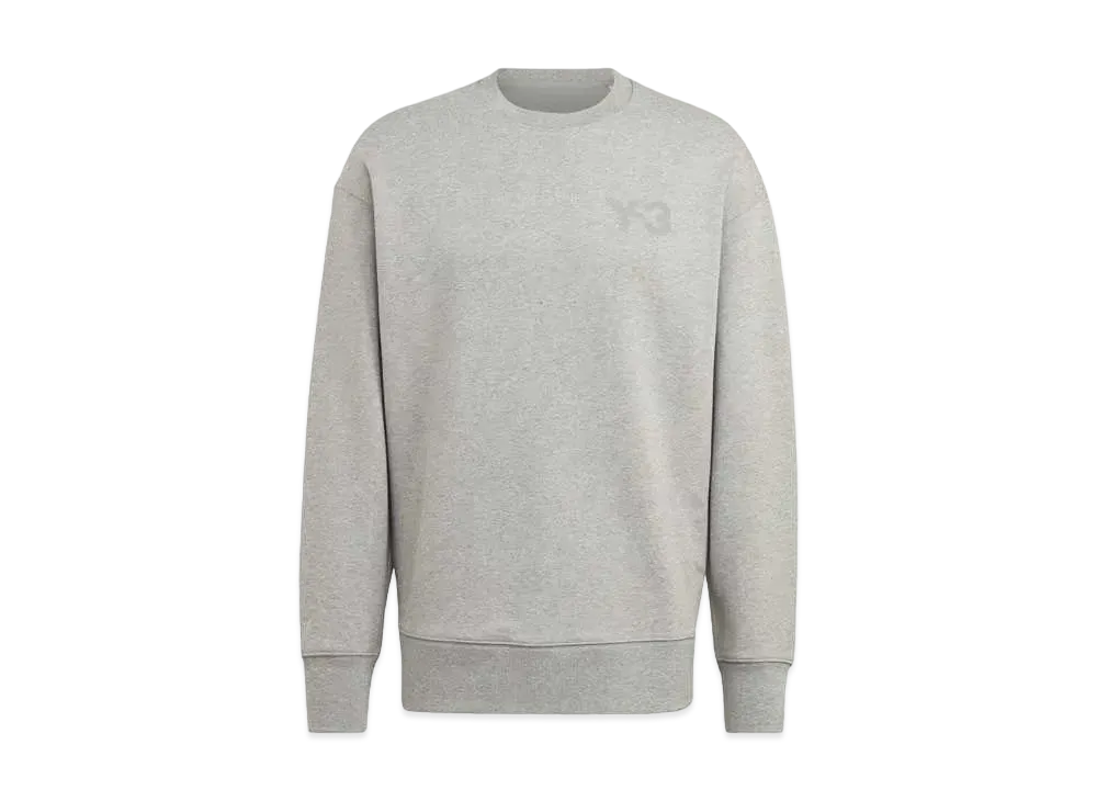 ADIDAS Y-3 CLASSIC CHEST LOGO CREW SWEATSHIRT "Medium Grey Heather"