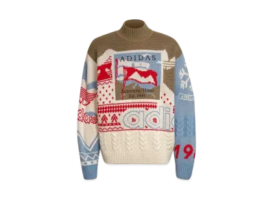 ADIDAS CHRISTMAS JUMPER SWEATER (GENDER NEUTRAL) "Wonder White/Multicolor"