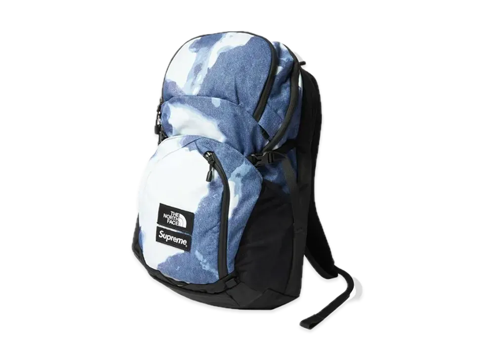 Supreme x The North Face Bleached Denim Print Pocono Backpack "Indigo"