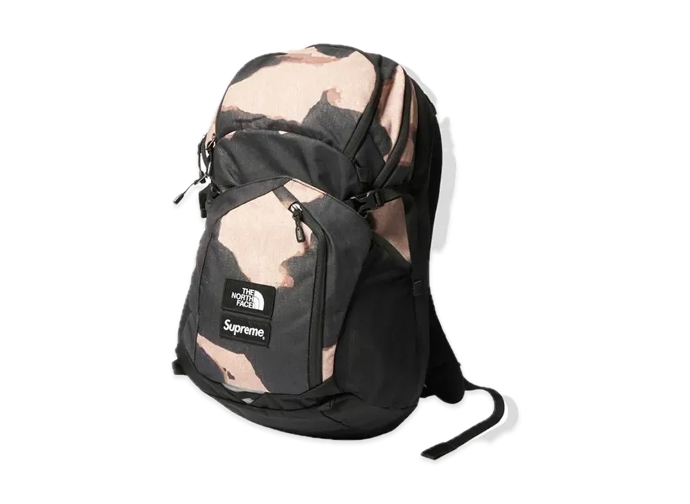 Supreme x The North Face Bleached Denim Print Pocono Backpack "Black"