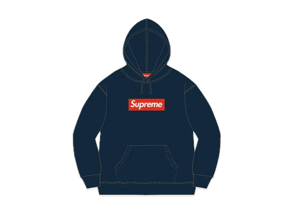 Supreme Box Logo Hooded Sweatshirt "Navy" (12FW)