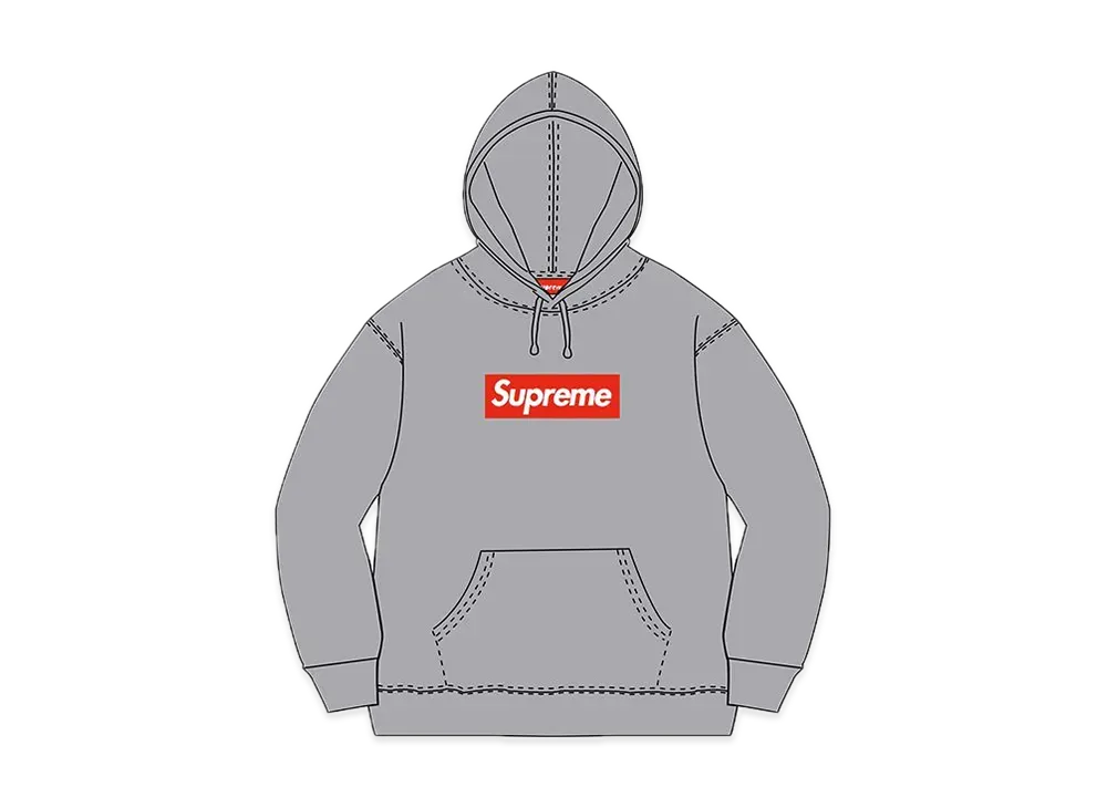 Supreme Box Logo Hooded Sweatshirt "Heather Grey" (12FW)