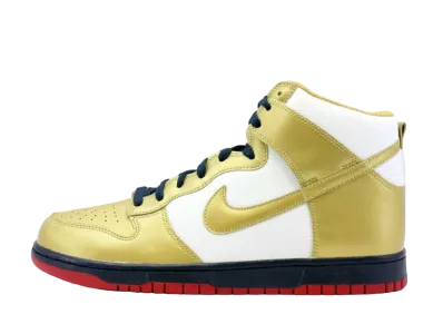 ナイキ ダンク ハイ 08 "ホワイト/メタリック ゴールド ダーク オブシディアン"