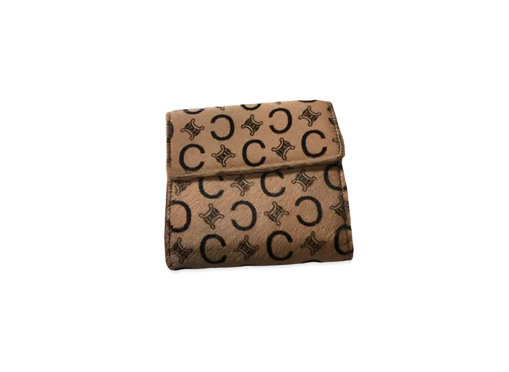 セリーヌ Cマカダム ハラコ コンパクトウォレット