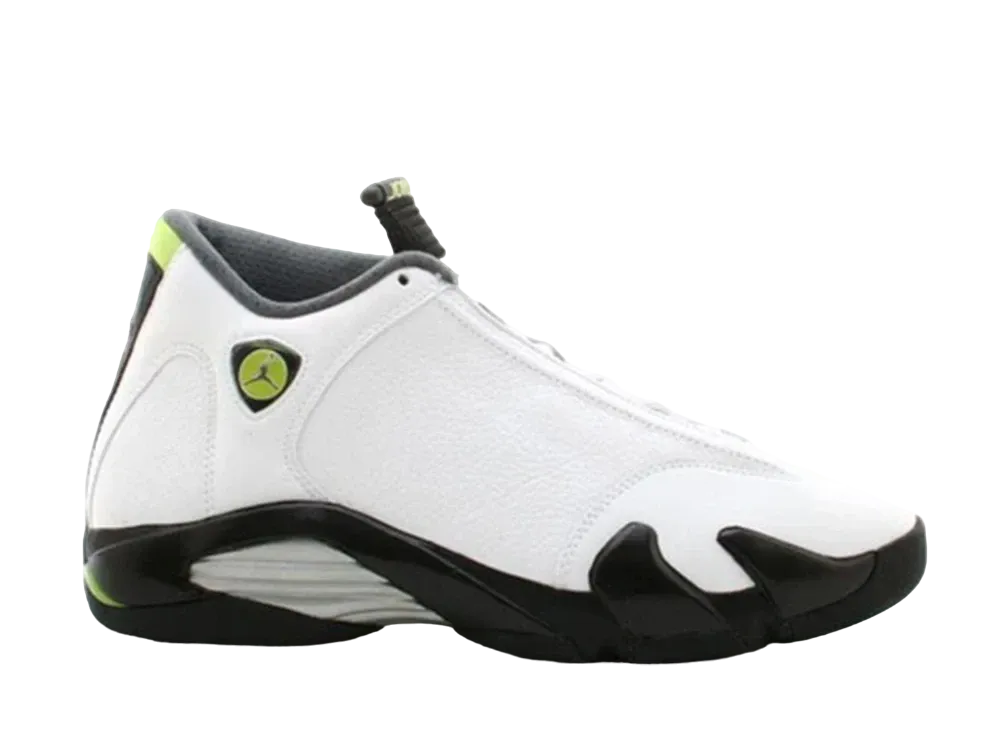 ナイキ エアジョーダン14 レトロ "ホワイト/シャルトリューズ"