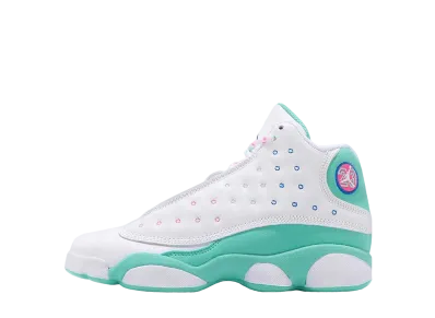 Nike GS Air Jordan 13 Retro "White Soar Green Pink"