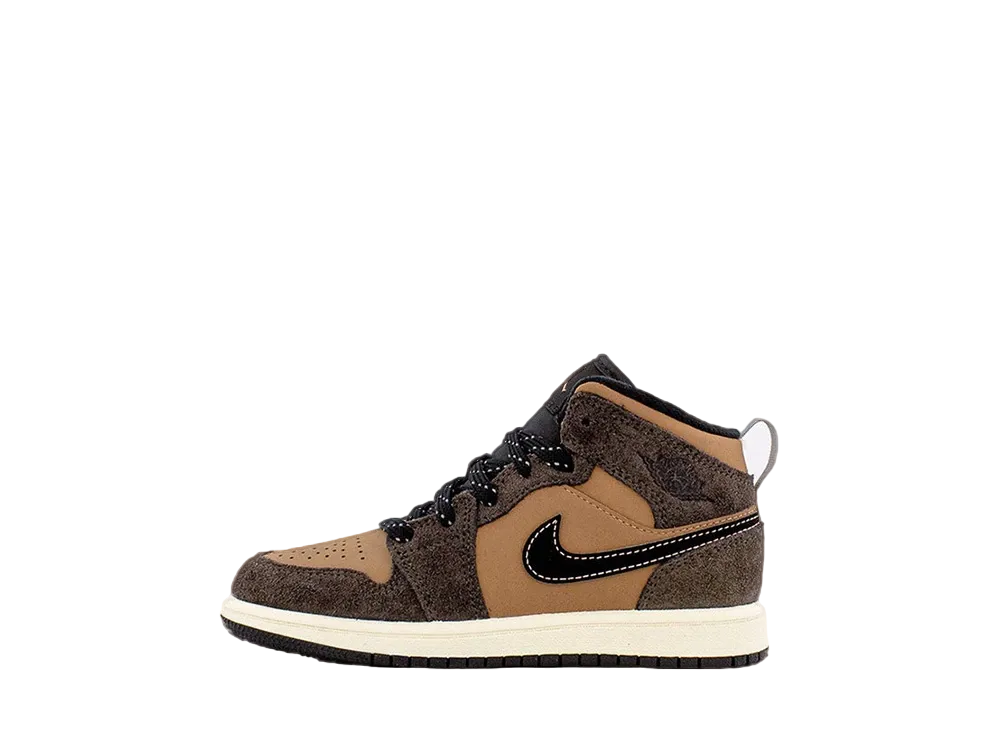 ナイキ PS エアジョーダン1 ミッド SE "ダークチョコレート"(キッズ)