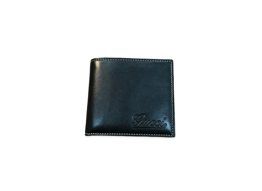 GUCCI  Emboss Logo Leather Wallet "Black"