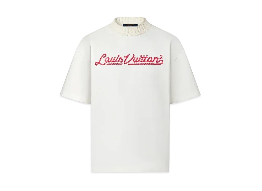 ルイヴィトン ニゴー エンブロイダー モックネック Tシャツ "ホワイト"
