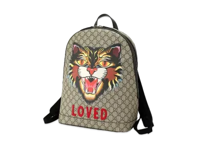 GUCCI GG Supreme Angry Cat Backpack "Beige"