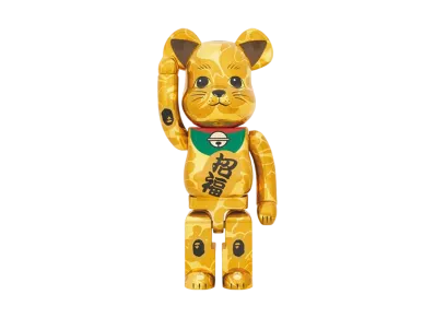 Bearbrick BAPE® Maneki Neko Gold Plate 1000%
