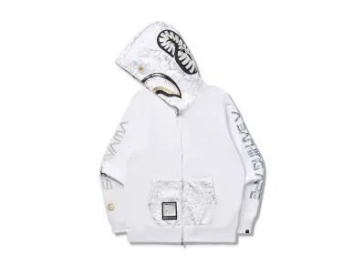 A BATHING APE X HAJIME SORAYAMA SHARK FULL ZIP HOODIE "White"