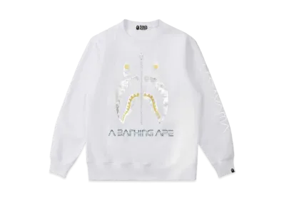 A BATHING APE X HAJIME SORAYAMA SHARK CREWNECK "White"