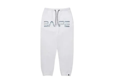 A BATHING APE X HAJIME SORAYAMA LOGO SWEAT PANTS "White"