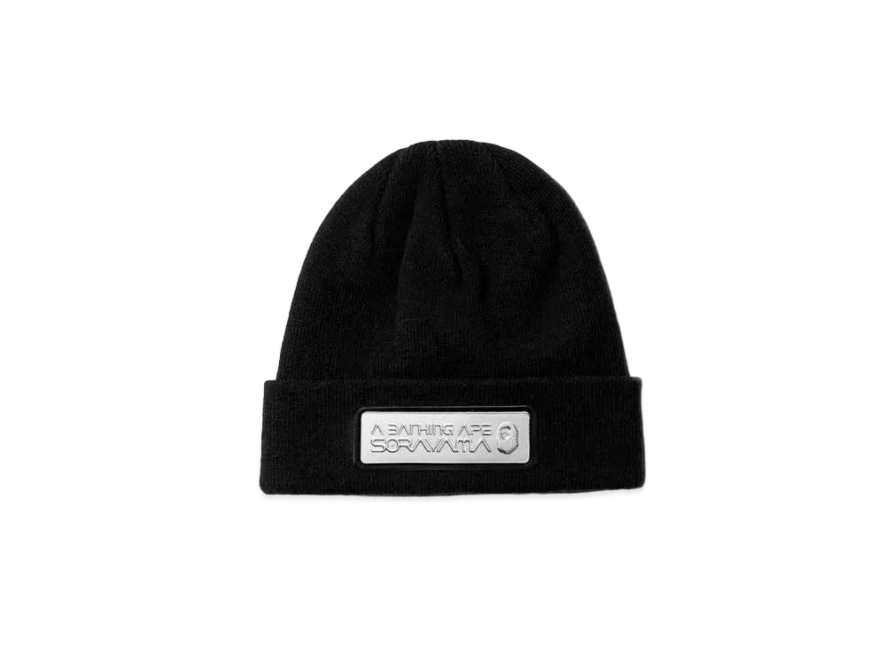 A BATHING APE X HAJIME SORAYAMA KNIT CAP "Black"
