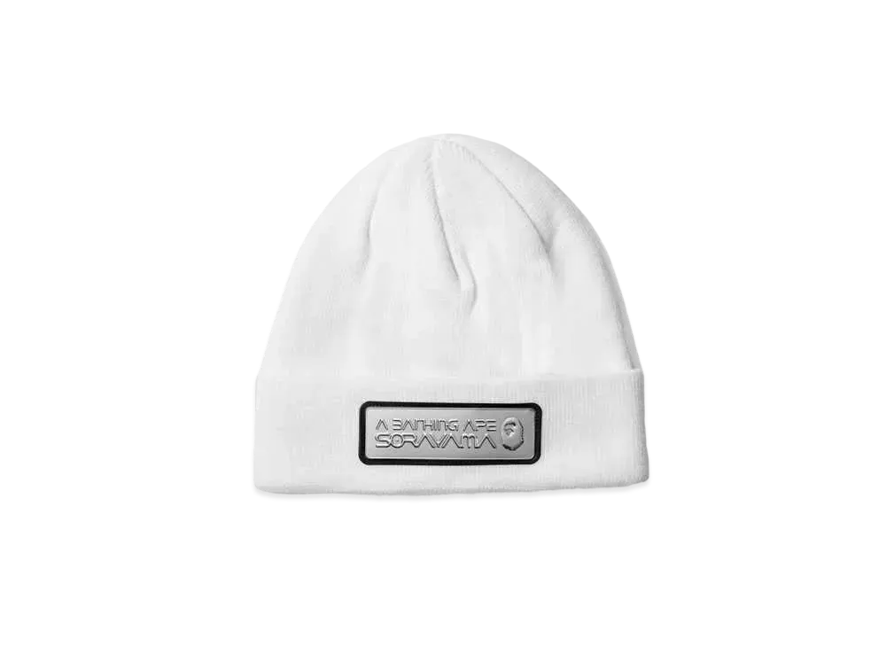 A BATHING APE X HAJIME SORAYAMA KNIT CAP "White"