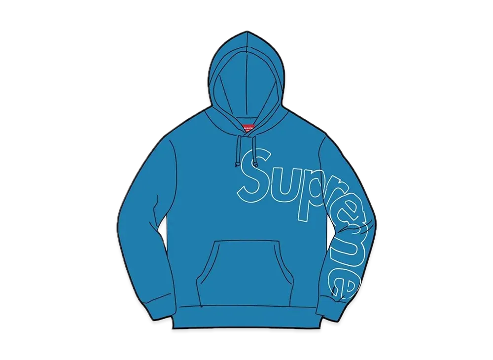 シュプリーム リフレクティブ フーディー スウェットシャツ "パール ロイヤル"