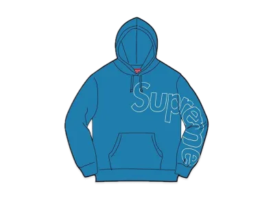 Supreme Reflective Hooded Sweatshirt "Pale Royal"