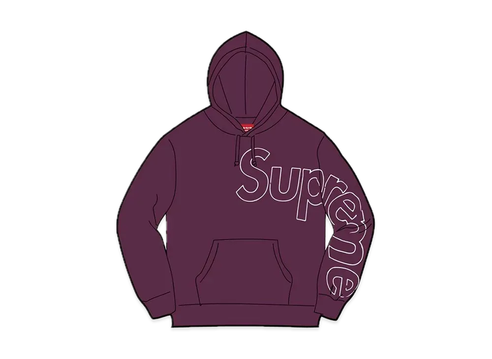 シュプリーム リフレクティブ フーディー スウェットシャツ "エッグプラント"