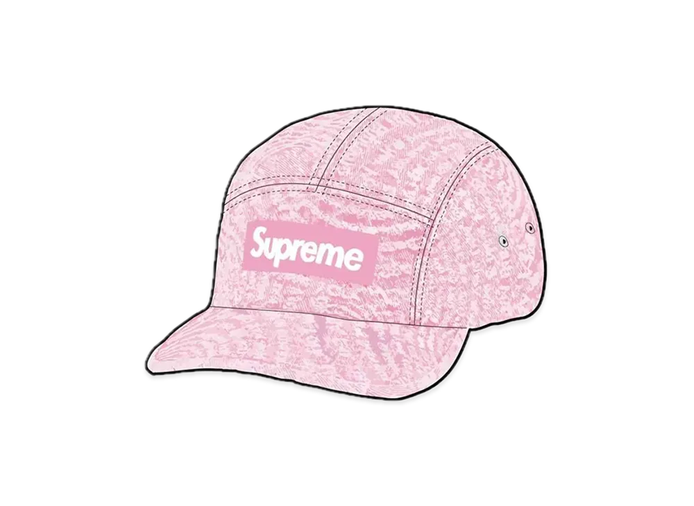 Supreme Circles Jacquard Denim Camp Cap "Pink"