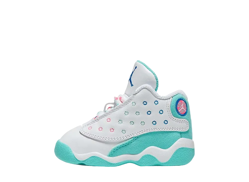 ナイキ TD エアジョーダン 13 レトロ "ホワイト ソア グリーン ピンク"