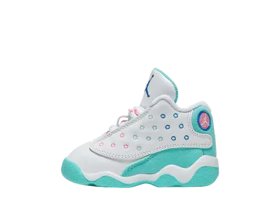 Nike TD Air Jordan 13 Retro "White Soar Green Pink"