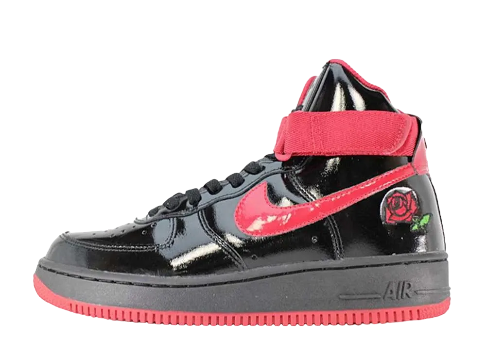 Nike Air Force 1 High Rose Garden "Black/Varsity Red"