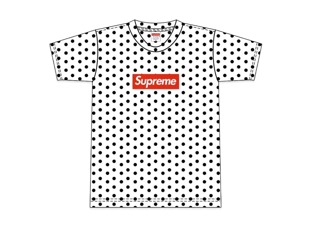 Supreme COMME des GARCONS SHIRT Polka Dot Tee "White"
