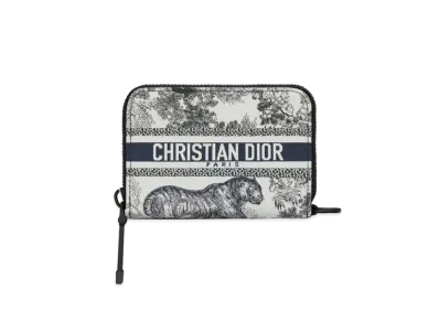 Dior Diortravel Detachable Card Holder "Blue"