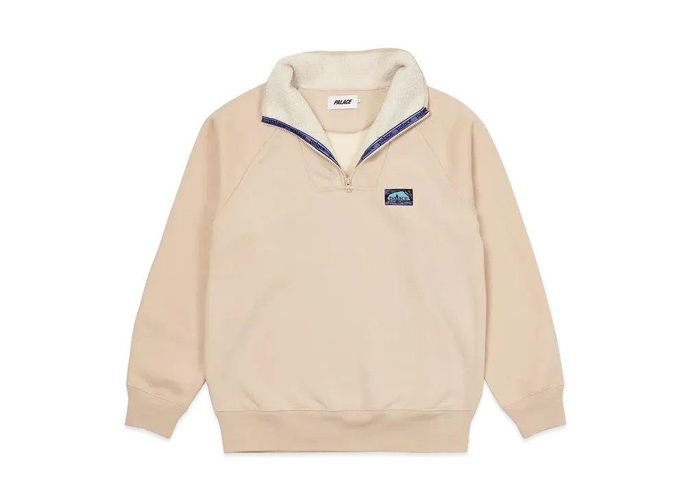 PALACE BONDED FLEECE 1/4 ZIP "Cream"