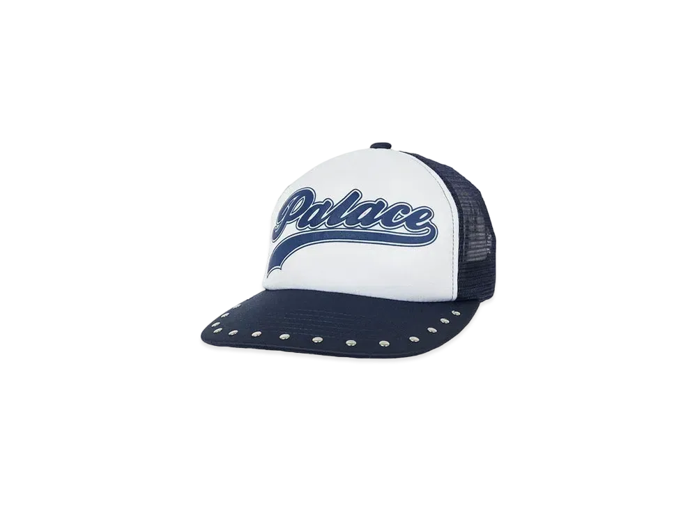 PALACE SCRIPT MESH BACK 5-PANEL "Navy"