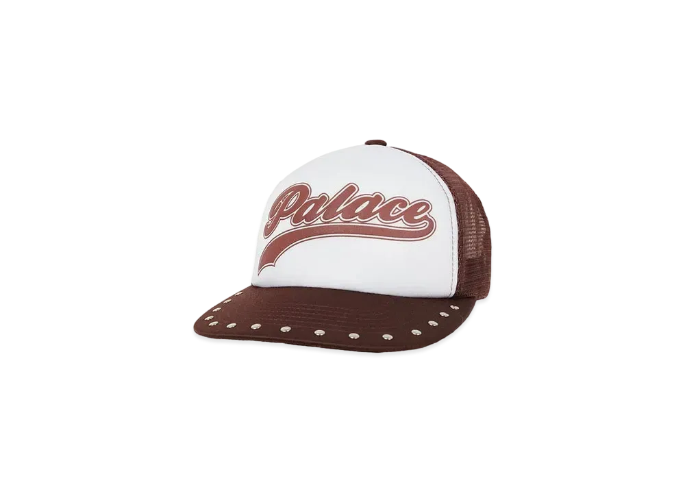 PALACE SCRIPT MESH BACK 5-PANEL "Brown"