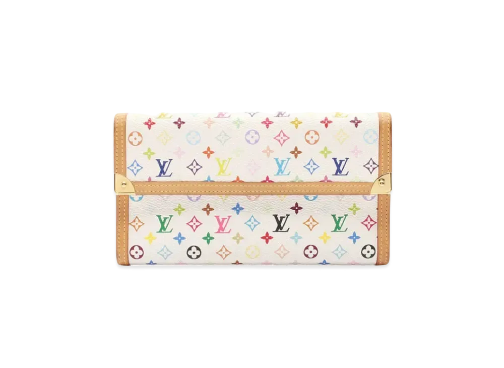 Louis Vuitton Porte Tresor International Monogram Multicolor "Blanc"　