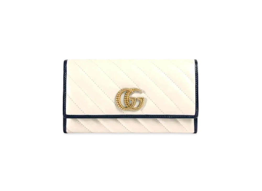 GGマーモント コンチネンタルウォレット "ホワイト" 573809 0OLFX 9085