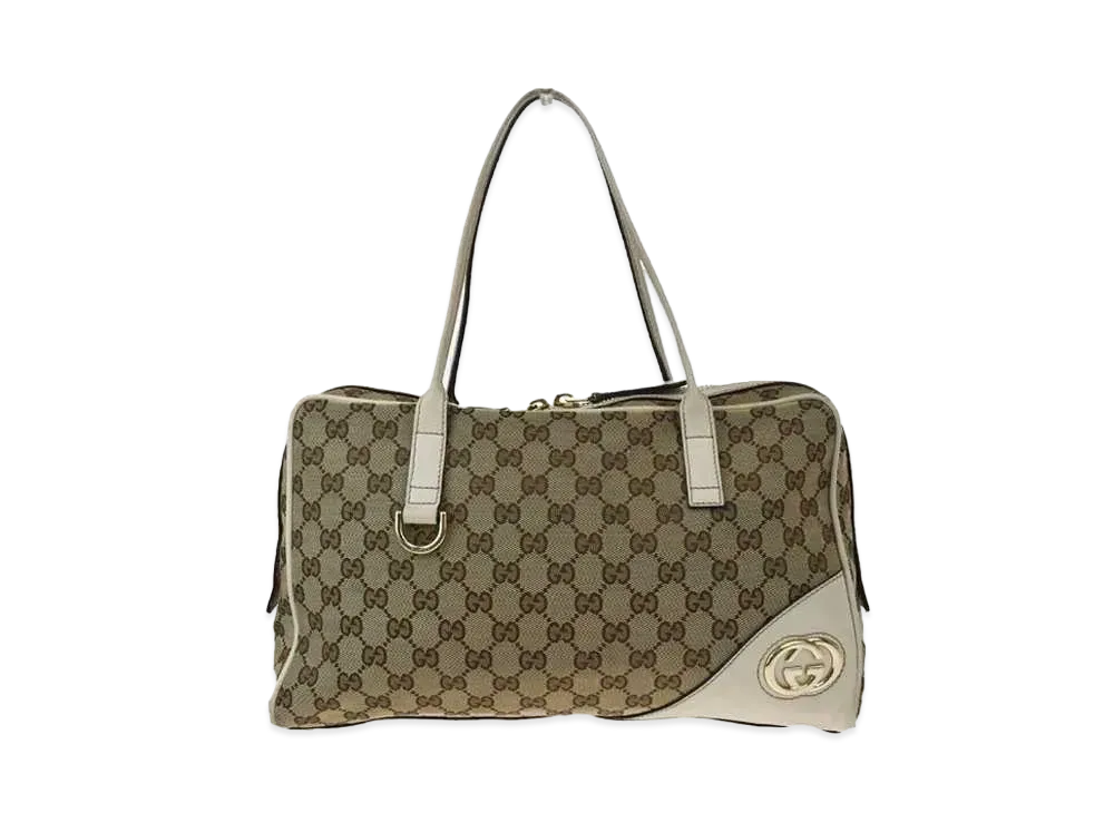GUCCI GG Canvas Tote Bag "Beige/White"
