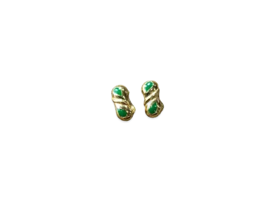 Dior Color Stone Earring "Gold/Green"