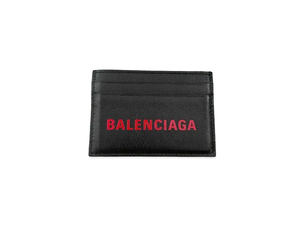 バレンシアガ カードケース "ブラック/レッド" 505054