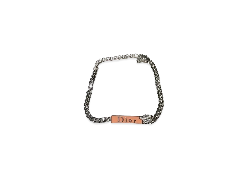 ディオール ロゴプレート ブレスレット "シルバー"